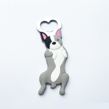 Magnetic Refrigerator Bottle Opener Cartoon Akita Bullfight Cat Dog Beer Bottle Opener Ccat Magnetic Refrigerator Decoration