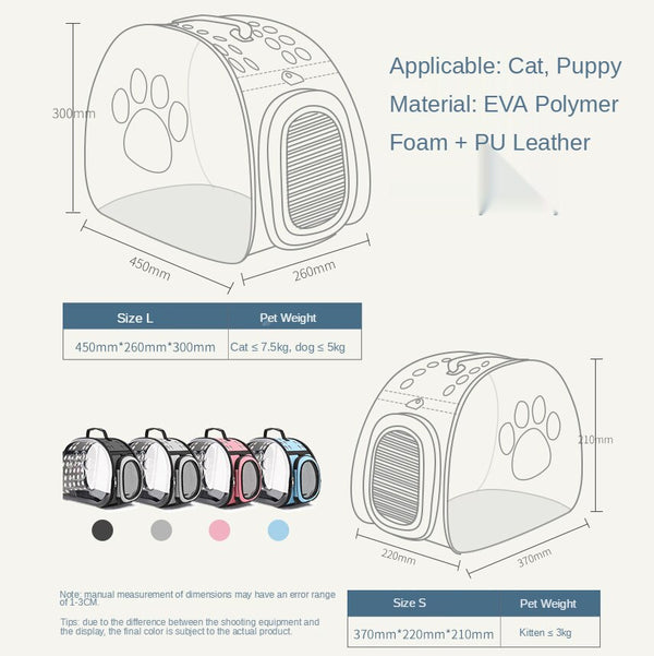 TNLY Cat Space Capsule Transparent Cat Carrier Bag Breathable Pet Carrier Small Dog Cat Backpack Travel Cage Handbag for Kitten