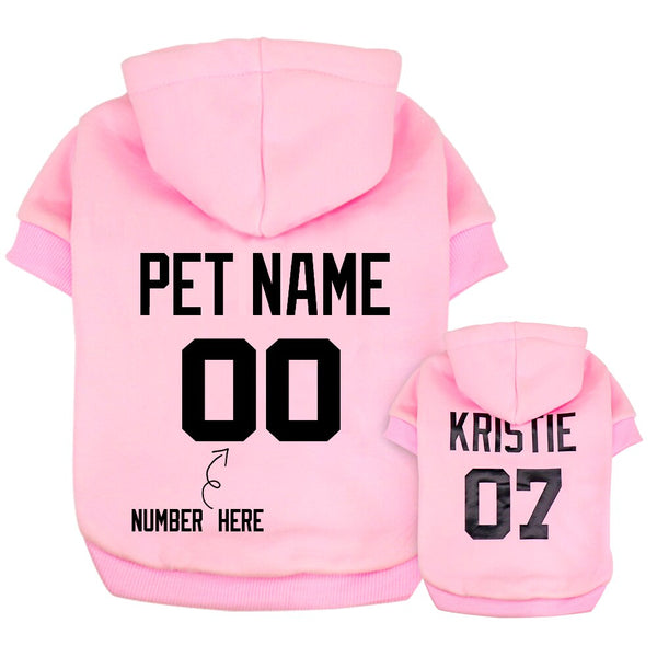 Custom Dog Hoodies Large Dog Clothes Personalized Pet Name Clothing French Bulldog Clothes for Small Medium Large Dogs XS-6XL