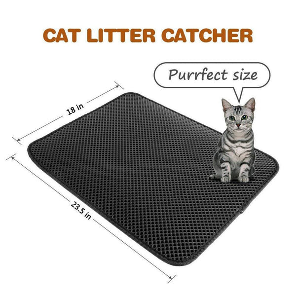 Waterproof Pet Cat Litter Mat EVA Double Layer Cat Litter Trapping Pet Litter Cat Mat Clean Pad Products For Cats Accessories