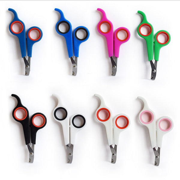 Multicolor Pet Nail Clippers Scissors Dog Cat Claw Cutter Grooming Trim Trimmers Toe Care Stainless Steel Grooming Clippers