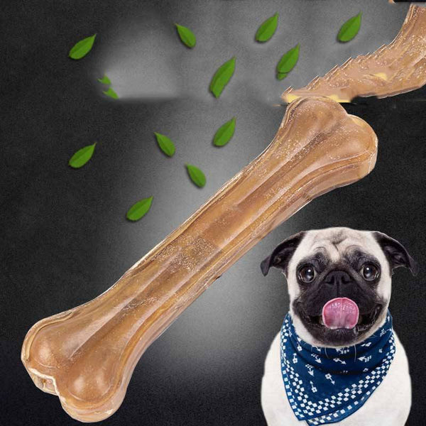 Dog Chew Toys Doggy Teeth Cleaning Stick Smart Dog Bone Leather Cowhide Bone Molar Food Treats Bones For Puppy Accessories