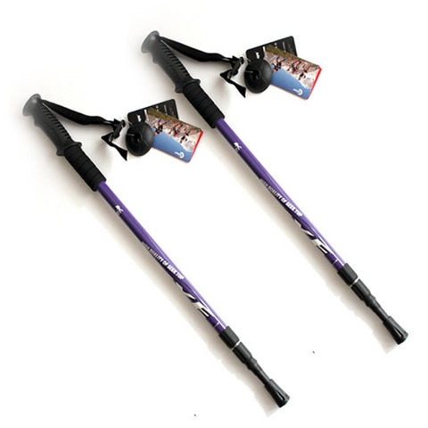 2Pc/Pair 135CM Walking Stick Trekking Aluminum alloy Climbing Stick Telescopic Running Trail Canes Shockproof Hiking Accessories