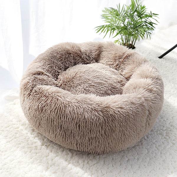 New Warm Dog Cat Bed Round Long Plush Cat&#39;s House Cave Pet Kitten Cushion Basket Sleepping Mat for Cats Small Dog Chihuahua Nest