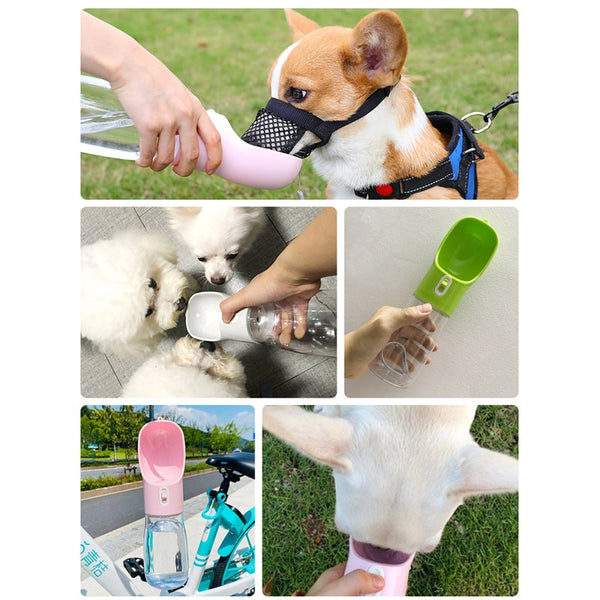 HOOPET Pet Dog Water Bottle Feeder Bowl Portable Water Food Bottle Pets Outdoor Travel Drinking Dog Bowls Water Bowl for Dogs