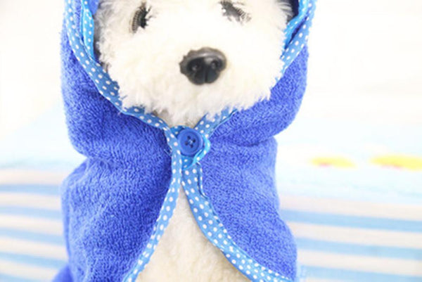 Cute Pet Dog Towel Soft Drying Bath Pet  For Cat Hoodies Puppy Super Absorbent Bathrobes Cleaning Necessary Supply