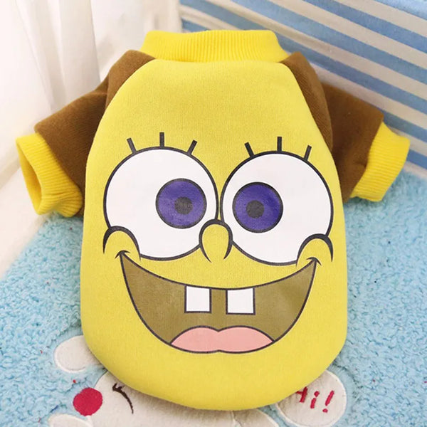 Dragon Ball Z Bob Sponge Pikachu Pet Training Cat Costume Summer Cat Vest Hoodie Cozy Mascotas Gotos