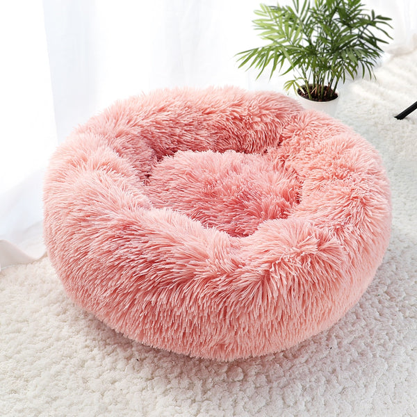 New Warm Dog Cat Bed Round Long Plush Cat&#39;s House Cave Pet Kitten Cushion Basket Sleepping Mat for Cats Small Dog Chihuahua Nest