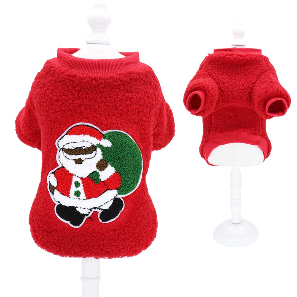 Christmas Dog Clothes T-shirt Cute Puppy Cat Christmas Clothes Costume New Year Pet Clothing Outfit For Chihuahua Yorkshire