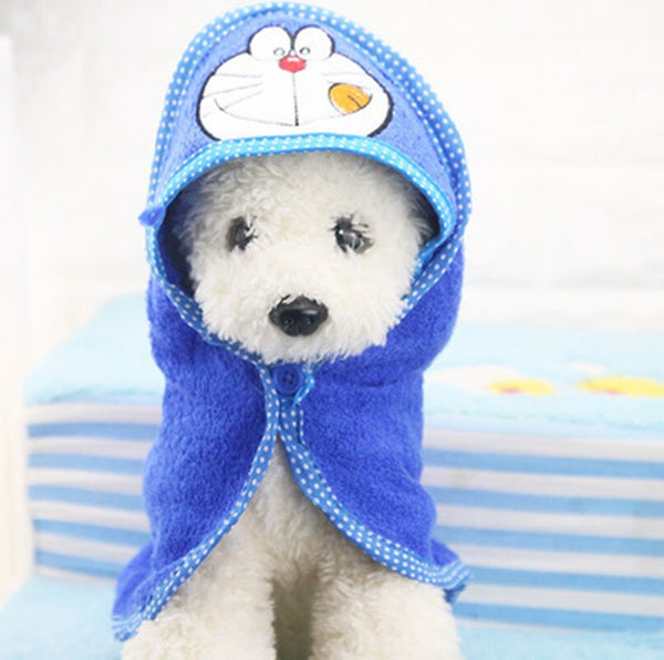 Cute Pet Dog Towel Soft Drying Bath Pet  For Cat Hoodies Puppy Super Absorbent Bathrobes Cleaning Necessary Supply