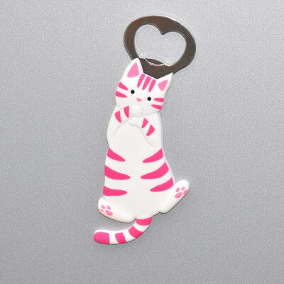 Magnetic Refrigerator Bottle Opener Cartoon Akita Bullfight Cat Dog Beer Bottle Opener Ccat Magnetic Refrigerator Decoration