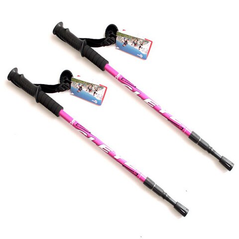 2Pc/Pair 135CM Walking Stick Trekking Aluminum alloy Climbing Stick Telescopic Running Trail Canes Shockproof Hiking Accessories