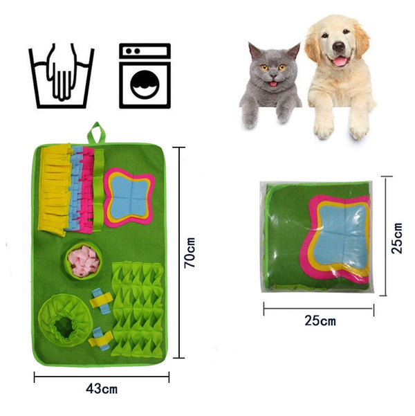 Dog Mat Sniffing Pad Blanket Puppy Training Puzzle ToyDog toys Pet Slow Feeder  Snuffle Mat IQ Foraging Skills Training Feeding