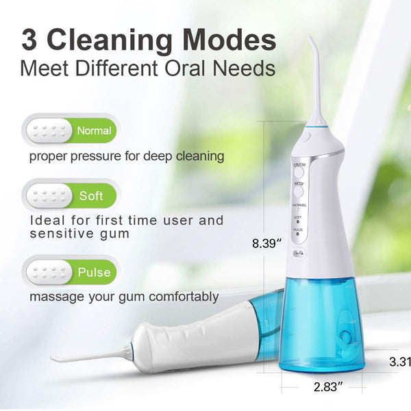 NEW Oral Irrigador Dental USB Rechargeable Water Floss Portable Dental Water Flosser Irrigation Teeth Cleaner+5 Jet 300ml