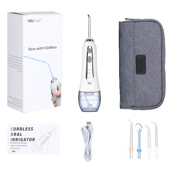 Oral Irrigator 300ml Portable Dental Water Flosser Jet USB Rechargeable Water Floss Waterproof Irrigator Dental Teeth Cleaner