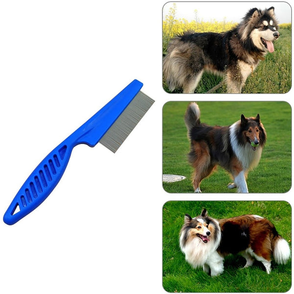 Pet Hair Shedding Comb Stainless Steel Flea Comb for Cat Dog Pet Comfort Flea Hair Grooming Comb Dog Cat Fur Removal Brush