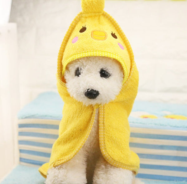 Cute Pet Dog Towel Soft Drying Bath Pet  For Cat Hoodies Puppy Super Absorbent Bathrobes Cleaning Necessary Supply