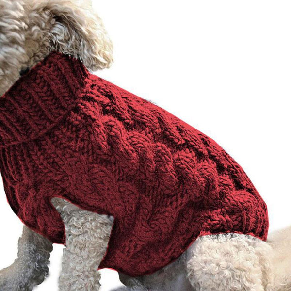 Warm Dog Sweater Winter Clothing Turtleneck Knitted Pet Cat Puppy Clothes Costume for Small Dogs Chihuahua Outfit Sweaters Vest