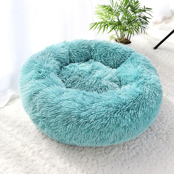 New Warm Dog Cat Bed Round Long Plush Cat&#39;s House Cave Pet Kitten Cushion Basket Sleepping Mat for Cats Small Dog Chihuahua Nest