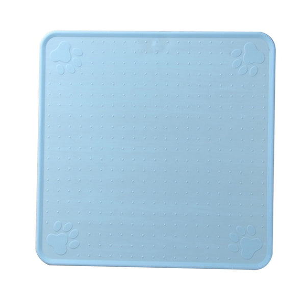 Anti-Slip Waterproof Pet Mat For Dogs Cats Solid Color Silicone Pet Food Pad Bowl Drinking Mat Dog Feeding Placemat Pet Supplies