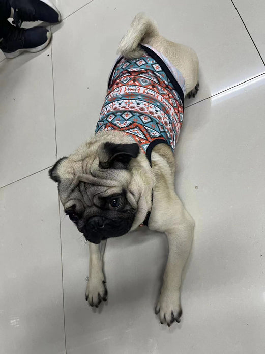 Bohemian Style Dogs T-shirt Soft Dogs Cats Vest For Summer Puppy Clothes York French Bulldog T-Shirt Dog Pullover Pet Costumes