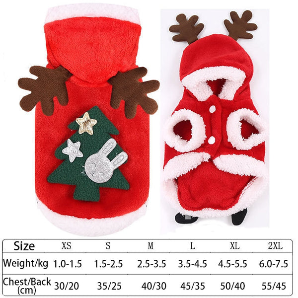 Pet Dog Clothes Winter Soft Fleece Dogs Hoodies Pet Clothes for Small Dogs Puppy Cats Chihuahua Yorkshire Pets Christmas Costume