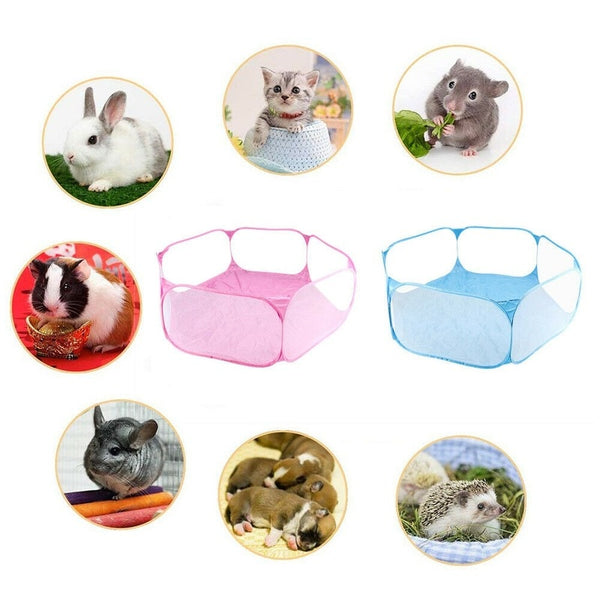 Portable Pet Cat Dog Cage Tent Playpen Folding Fence For Hamster Hedgehog Small Animals Breathable Puppy Cat Rabbit Guinea Pig