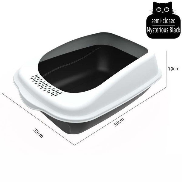 Pet Cat Litter Box Fully Enclosed Anti-Splash Deodorant Cat Toilet for Cats Two-Way with Shovel High Capacity Cat Litter Tray