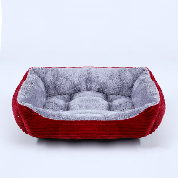 Bed for Dog Cat Pet Square Plush Kennel Medium Small Dog Sofa Bed Cushion Pet Calming Dog Bed House Pet Supplies Accessories