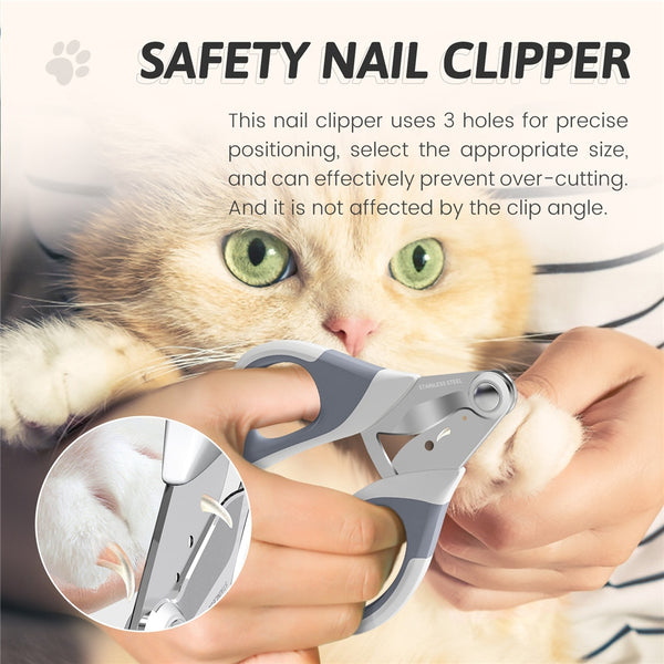 MAMY PETS Cat Porous Nail Clippers Nail Supplies For Professionals Claw Sharpener For Dogs Round Hole Cat Cutter Grooming Care