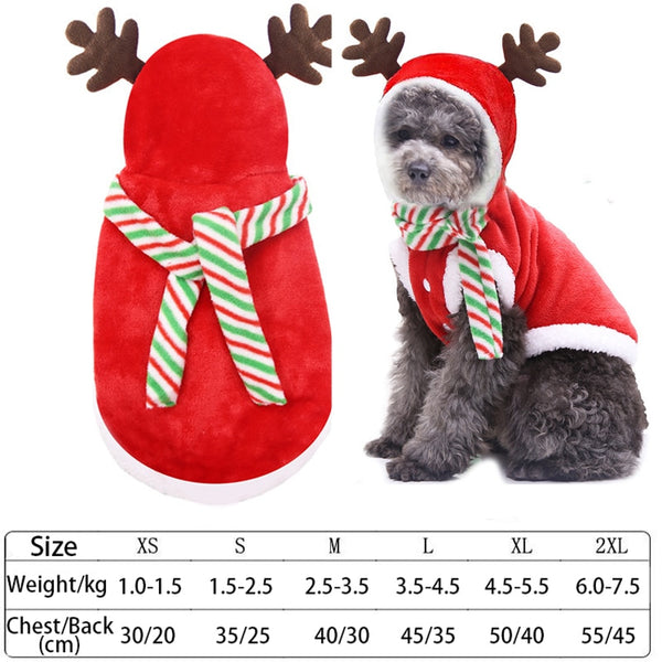 Pet Dog Clothes Winter Soft Fleece Dogs Hoodies Pet Clothes for Small Dogs Puppy Cats Chihuahua Yorkshire Pets Christmas Costume