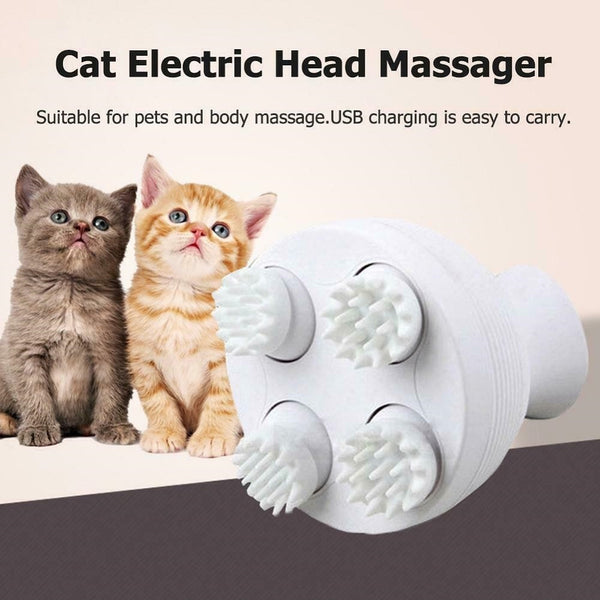 Electric Multifunctional USB Head Massager Pet Cat Dog Massager Vibrating Scalp Body Deep Massage Prevent Hair Loss Relieve