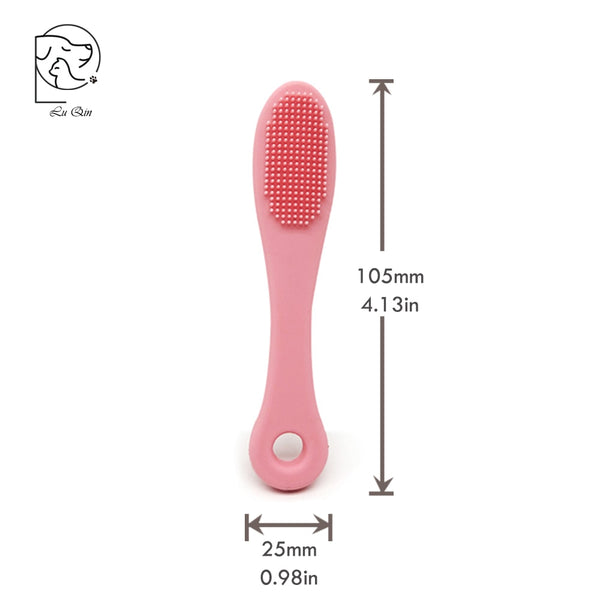 Dog Cat Cleaning Supplies Soft Pet Finger Brush Cats Brush Toothbrush Tear Stains Brush Eye Care Pets Cleaning Grooming Tools