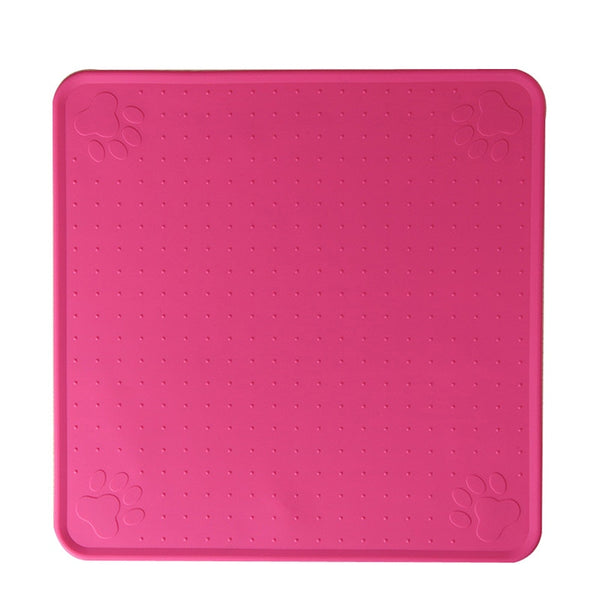 Anti-Slip Waterproof Pet Mat For Dogs Cats Solid Color Silicone Pet Food Pad Bowl Drinking Mat Dog Feeding Placemat Pet Supplies