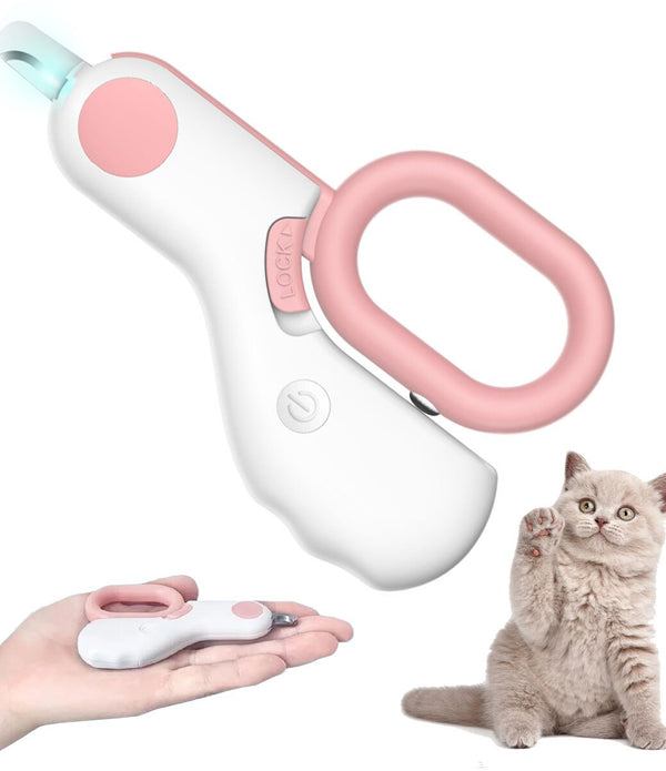 Cat Nail Clipper with LED Light Safety Pet Nail Trimmers Cat Claw Clipper Scissors Dog Nail Cutter Avoid Excessive Cutting Pet