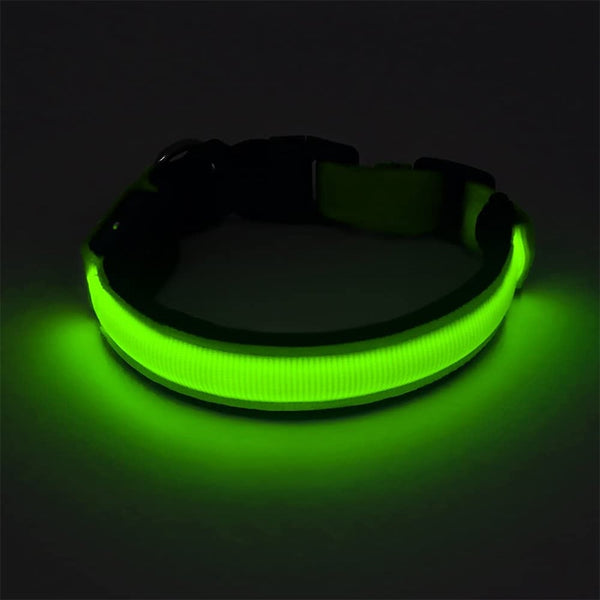 Adjustable LED Dog Collar Glowing Anti-lost Night Safety Pet Luminous Collar Flashing Necklace for Small Medium Large Dogs Cat