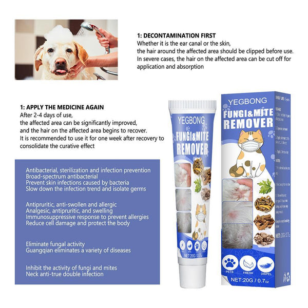 Pet Skin Cream Treatment Ringworm Mites Anti-Itch Treats Stubborn Ringworm Infections Pet Care For Cat Dog