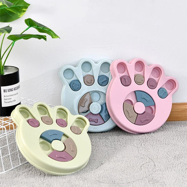 Dog Puzzle Toys Slow Feeder Increase IQ Interactive Turntable Toy Food Dispenser Slowly Eating Bowl Pet Cat Dogs Training Game