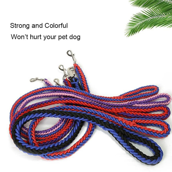 130cm L/XL Super Strong Coarse Nylon Dog Leash Army Green Canvas Double Row Adjustable Dog Collar For Medium Large Dogs