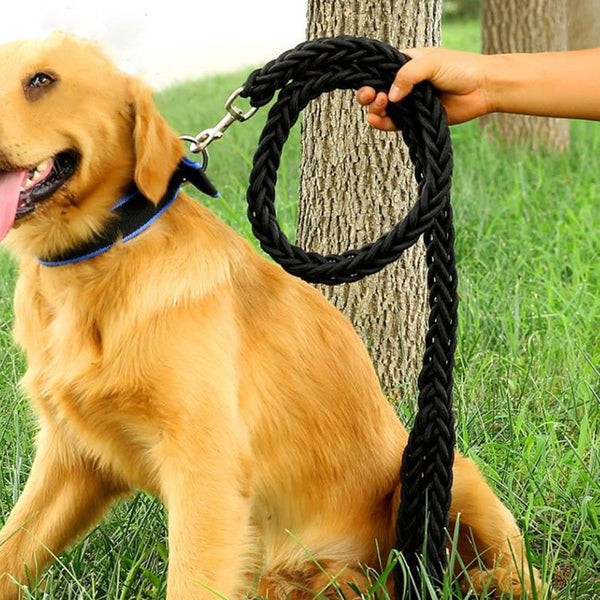 130cm L/XL Super Strong Coarse Nylon Dog Leash Army Green Canvas Double Row Adjustable Dog Collar For Medium Large Dogs