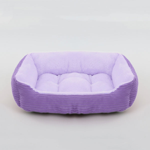 Bed for Dog Cat Pet Square Plush Kennel Medium Small Dog Sofa Bed Cushion Pet Calming Dog Bed House Pet Supplies Accessories