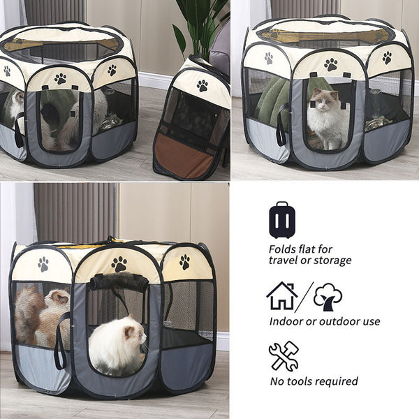 Portable Folding Pet Tent Dog House High Quality Durable Dog Fence For Cats Large Outdoor Dog Cage Pet Playpen Cat Собачья будка