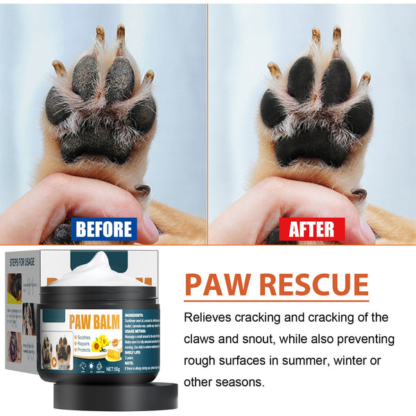 Pet Paw Balm 50g Paw Soother Natural Skin Healing Balm Moisturising Cream for Repairing Dry and Cracked Skin Dog Cat Skin Care C