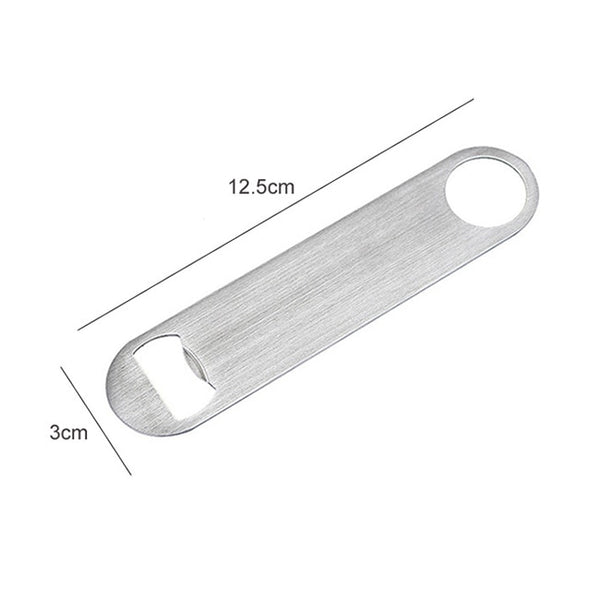 1pc Mini Durable Beer Bottle Opener Stainless Steel Flat Speed Bottle Cap Opener Remover Bar Blade Kitchen Tool