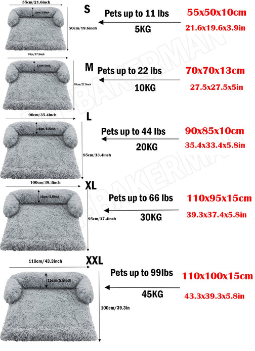 Large Dogs Sofa Bed Pet Dog Bed Sofa For Dog Pet Calming Bed Warm Nest Washable Soft Furniture Protector Mat Cat Blanket