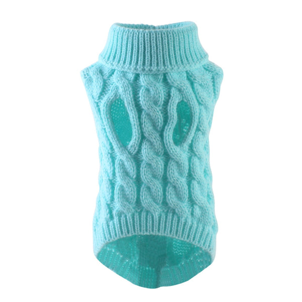 Dog Sweaters for Small Dogs Winter Warm Dog Clothes Turtleneck Knitted Pet Clothing Puppy Cat Sweater Vest Chihuahua Yorkie Coat