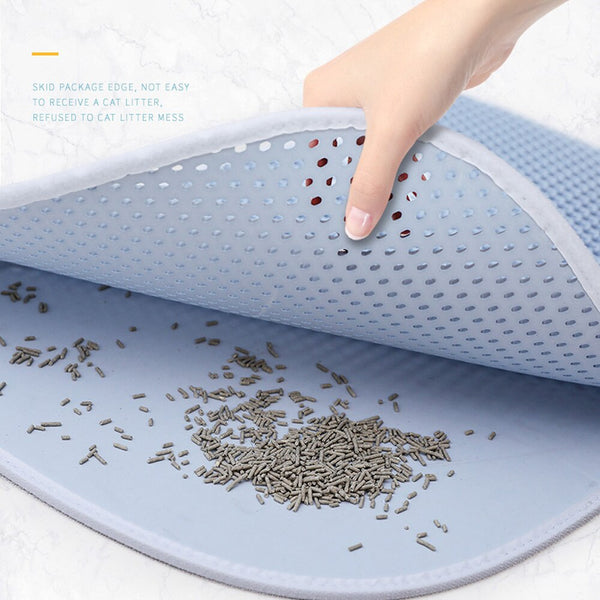 Pet Cat Litter Mat EVA Double-Layer Cat Litter Trapper Mats with Waterproof Bottom Non-slip Pet Litter Cat Mat Layer kattenmand