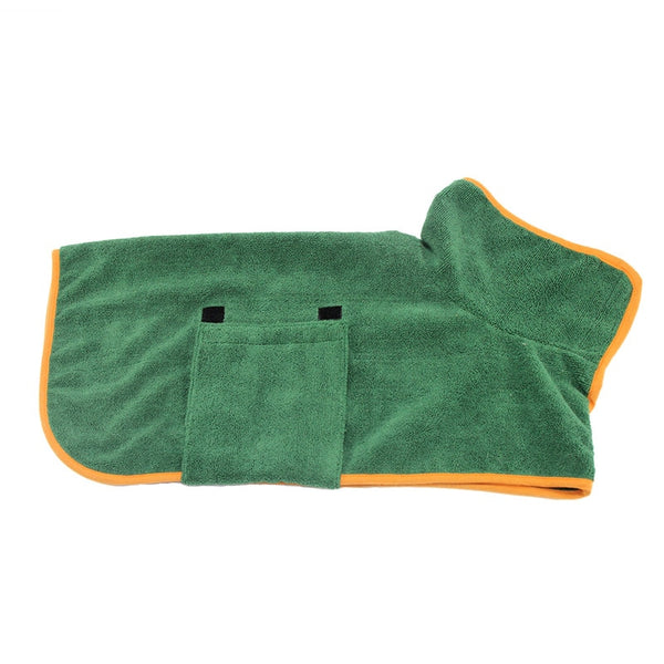 Super Quick Drying Absorption Soft Bath Microfiber Comfortable Coat Dog Pet Towel Bathrobe