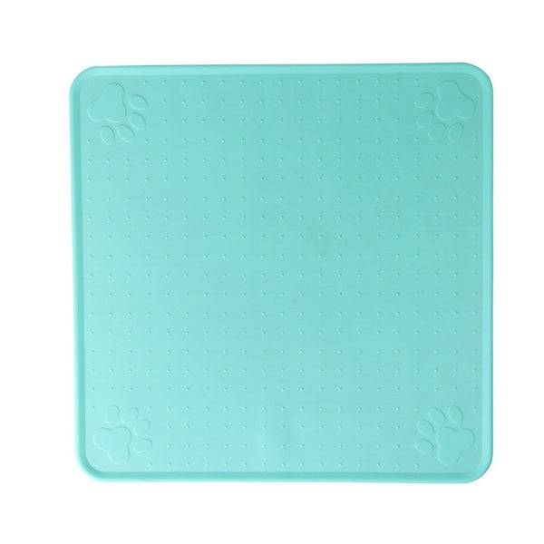 Anti-Slip Waterproof Pet Mat For Dogs Cats Solid Color Silicone Pet Food Pad Bowl Drinking Mat Dog Feeding Placemat Pet Supplies