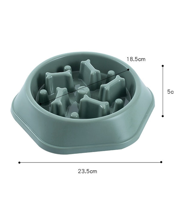 Pet Dog Bowl Dog Slow Feeder Bowl Puppy Cat Slow Eating Dish Bowl Anti-Gulping Food Plate Feeding Dog Cat Food Bowl Pet Supplies